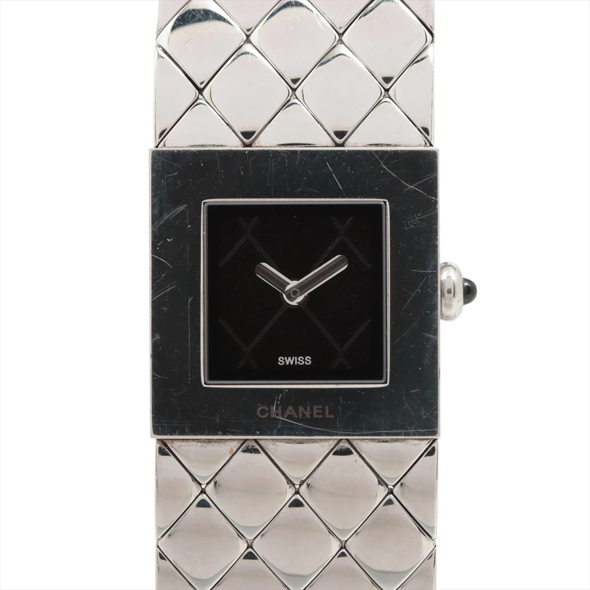 中古】 シャネル CHANEL SS 腕時計 ダイヤベゼル マトラッセ