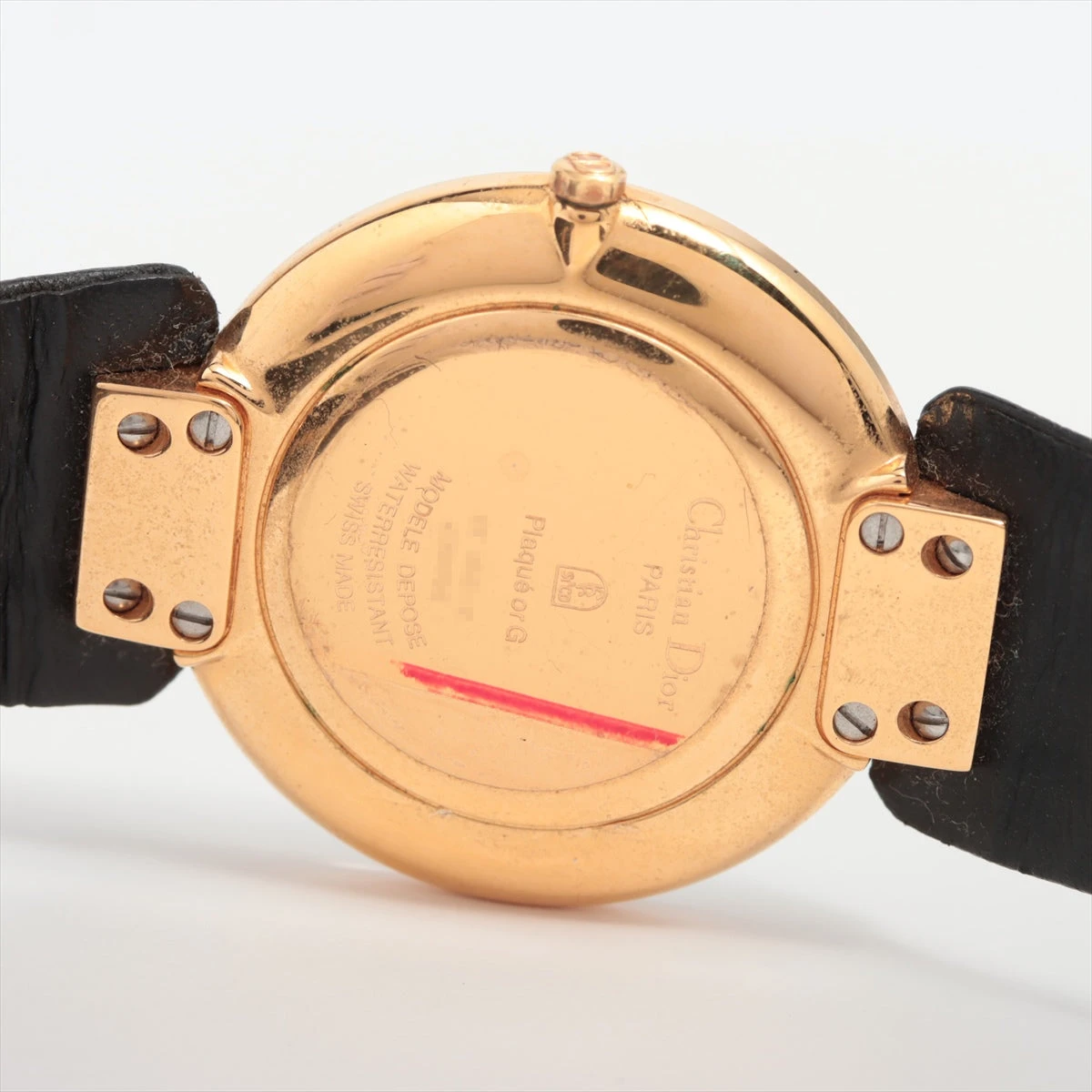 クリスチャンディオール バギラ 47 153-2 GP×革 QZ シェル文字盤