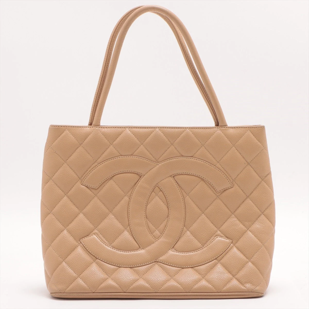 【希少】シャネル トートバッグ 復刻トート ラムスキン ゴールド金具 ベージュ シャネル 復刻 キャビアスキン トートバッグ ベージュ ゴールド