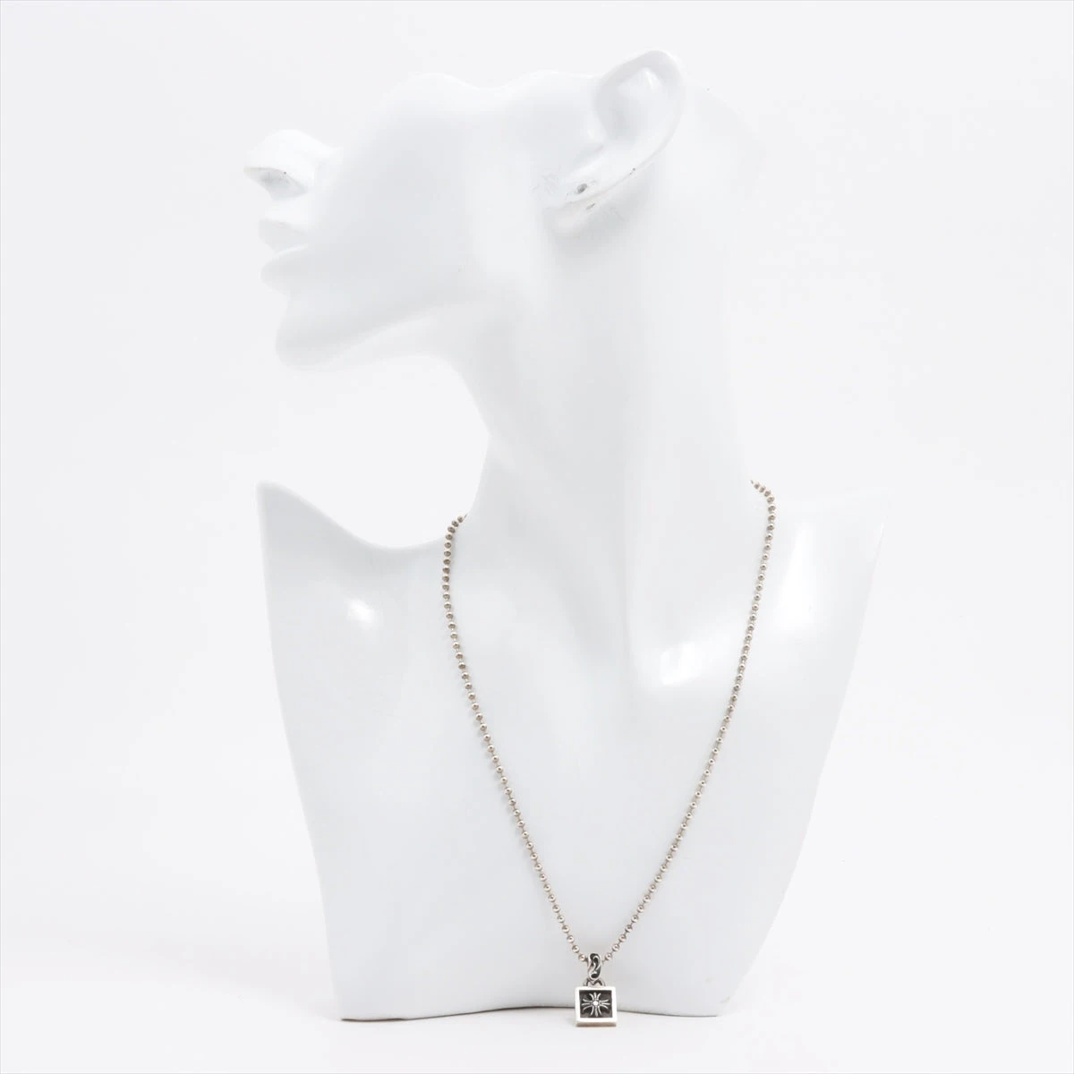 クロムハーツ フレームドCHプラス ネックレス 925 9.3g 1ブラック  