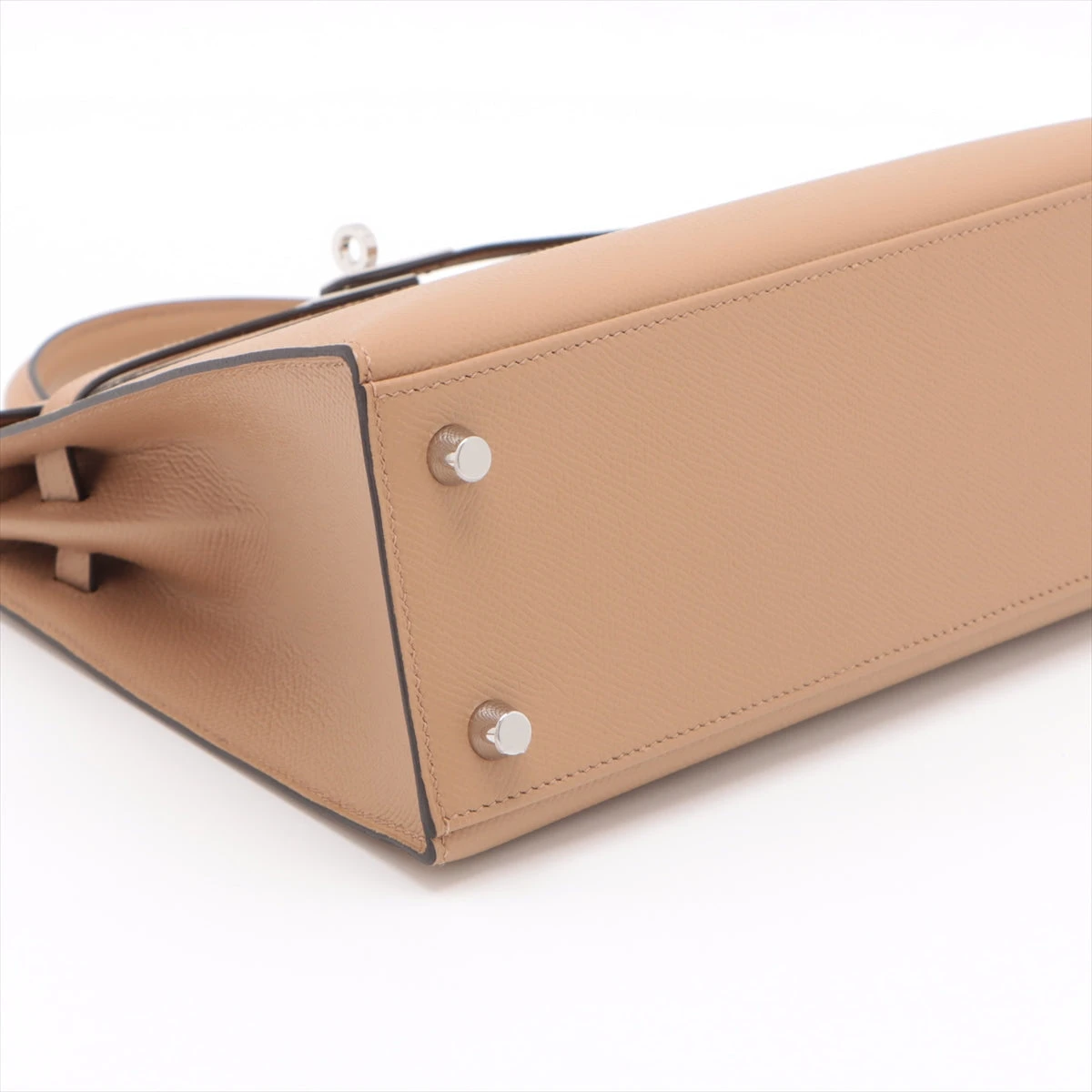 HERMES ケリーシルバー金具ブラウンリード 新品未使用 エルメス ケリー25 セリエ ヴォーエプソン チャイ シルバー金具