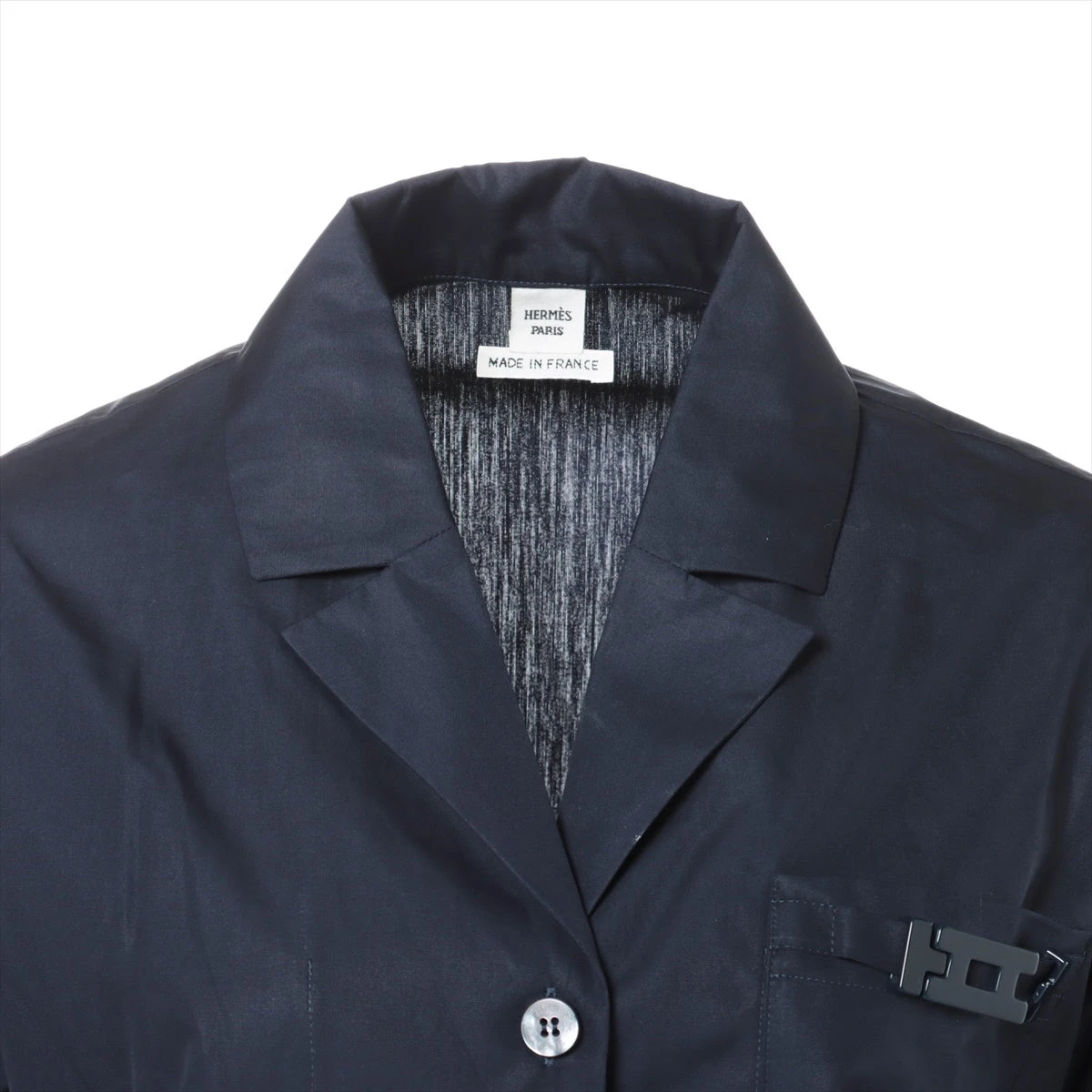 エルメス コットン シャツ 36 レディース ネイビー A2340317 エルメス コットン シャツ 36 レディース ネイビー A2340317