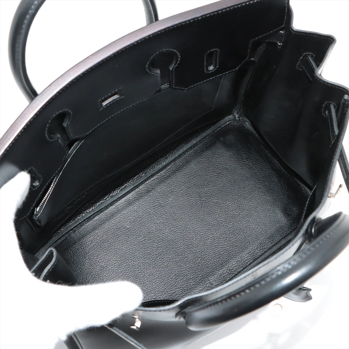 エルメス　オータクロア32 HERMES エルメス オータクロア32 ハンドバッグ ボックスカーフ ダーク