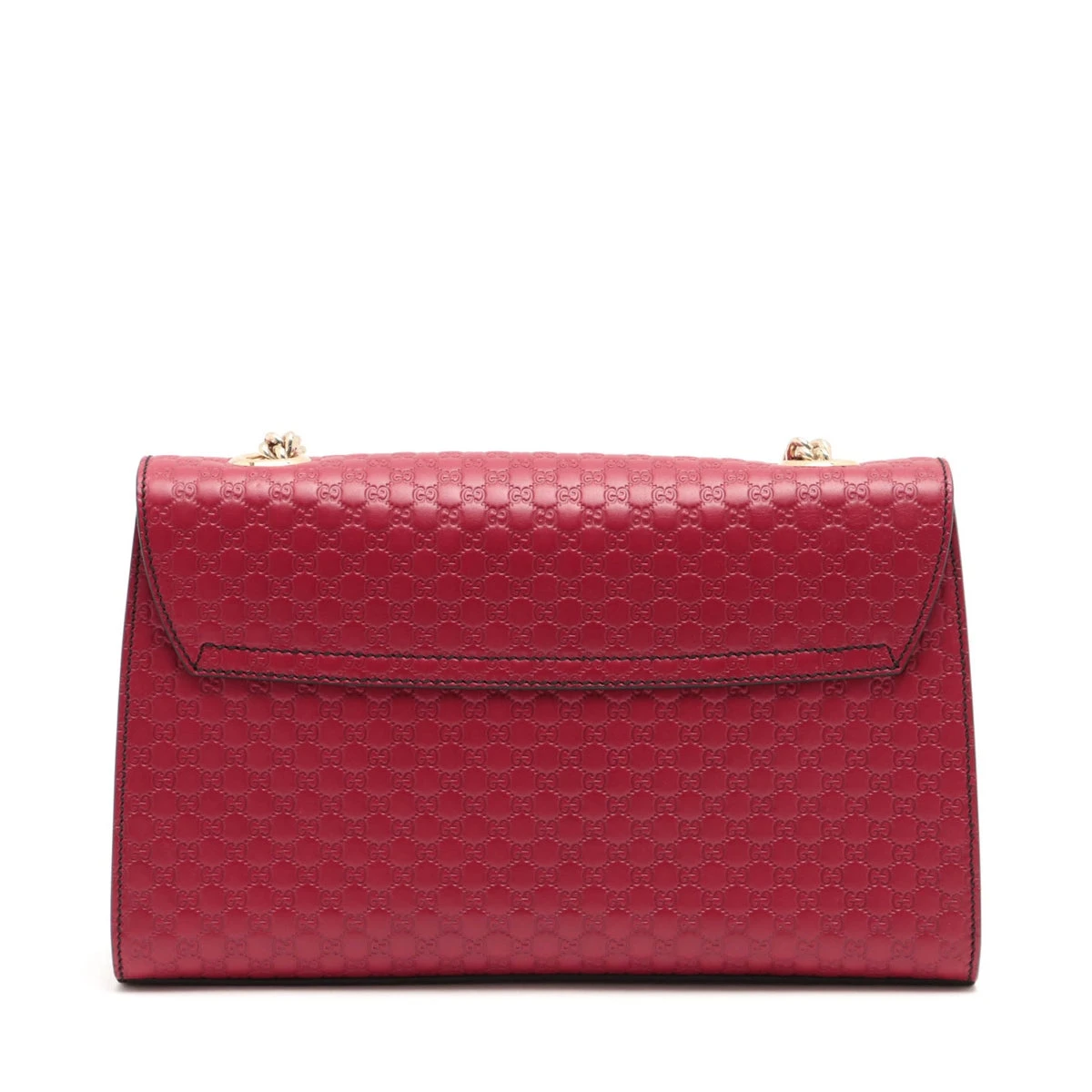 GUCCI グッチ　マイクログッチ　シマ　レザー　ショルダーバッグ　レッド　赤系 GUCCI - 新品 グッチ GUCCI ハンドバッグ マイクロ グッチ シマ レッド