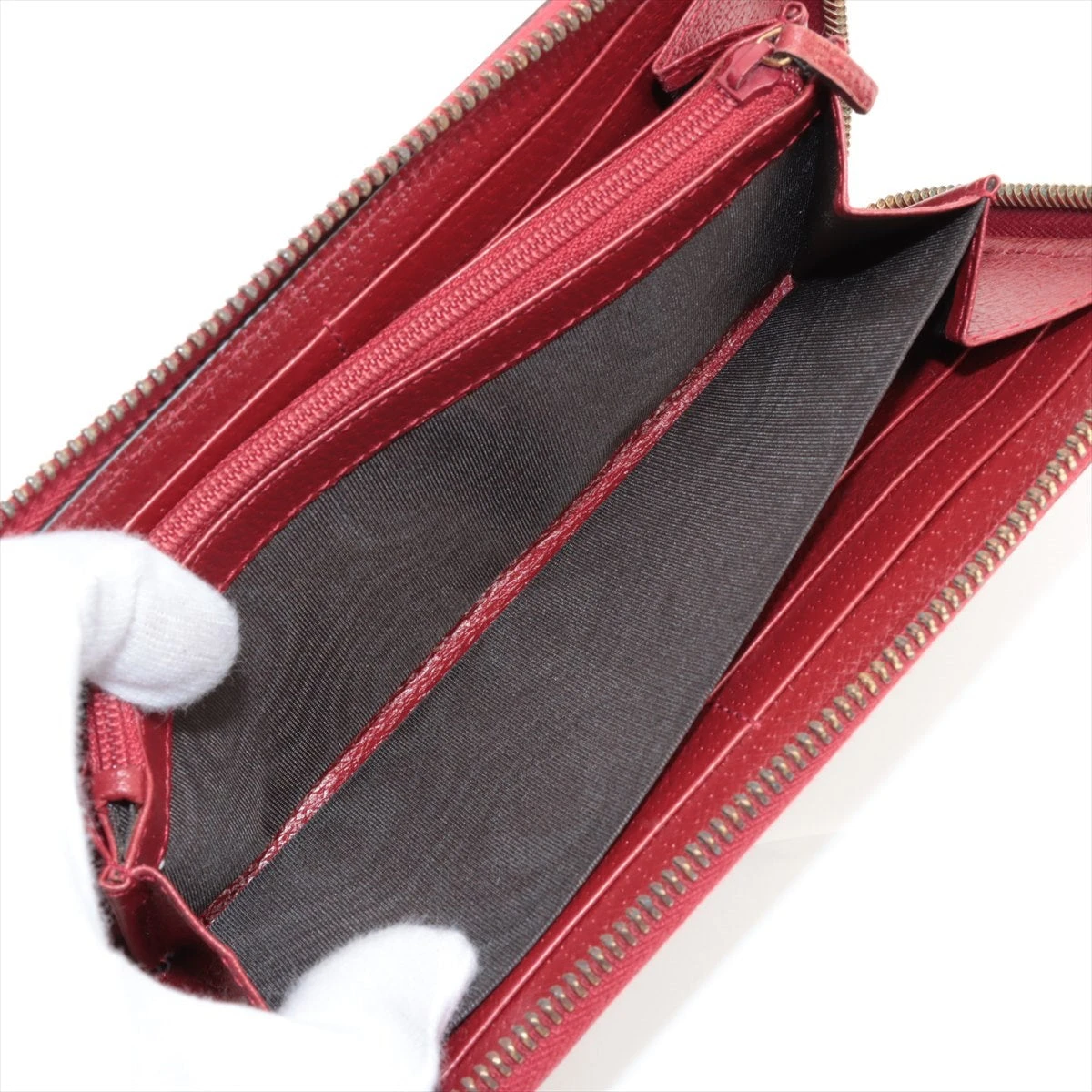 ①【人気デザイン】GUCCI グッチ 長財布 さくらんぼ PVCレザー