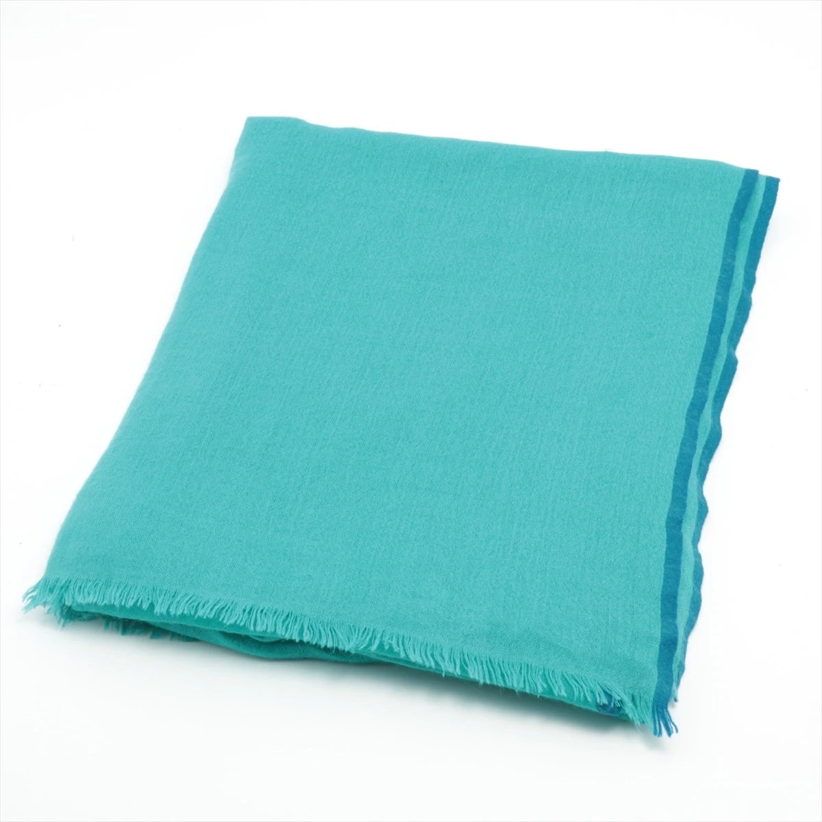 エルメス ストール カシミヤ グリーン 無地 タグ裏Sスタンプ有