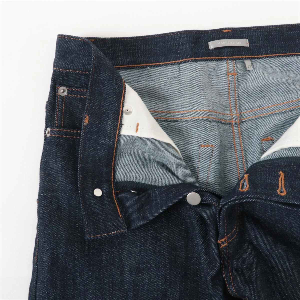 ディオール コットン×ポリエステル デニムパンツ 27 ブルーインディゴ