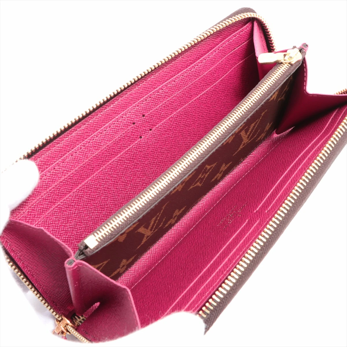 極美品✨ルイヴィトン モノグラム ジッピーウォレット クレマンス フューシャ ルイヴィトン【最高級美品】モノグラム フューシャ ジッピー