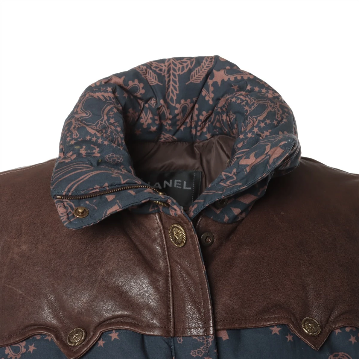 シャネル ココマーク コットン×ナイロン ダウンベスト 36 レディース