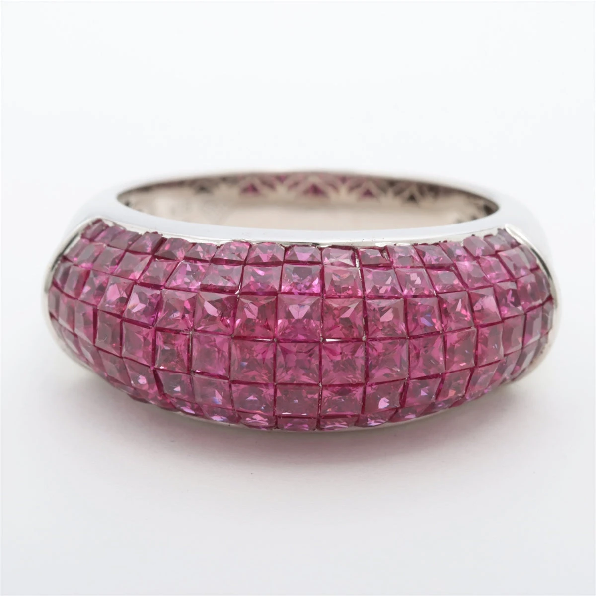 正規品】18KWGルビークラウンデザインリング 笠原真寿美レ