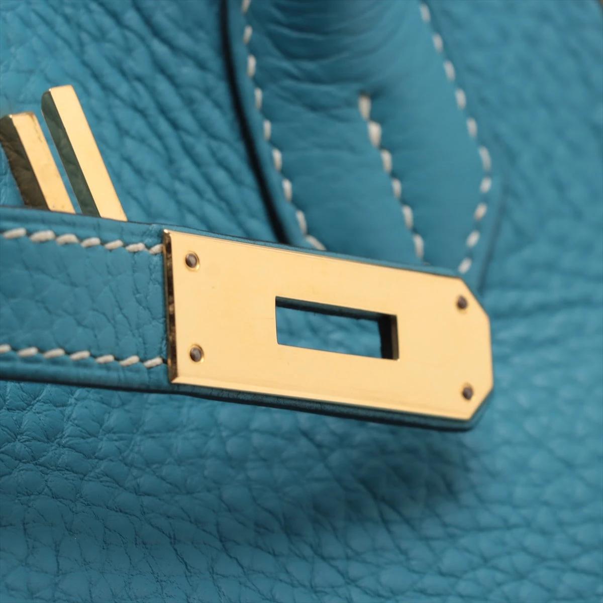 エルメス バーキン35 フィヨルド ターコイズ ゴールド金具 □G:2003年