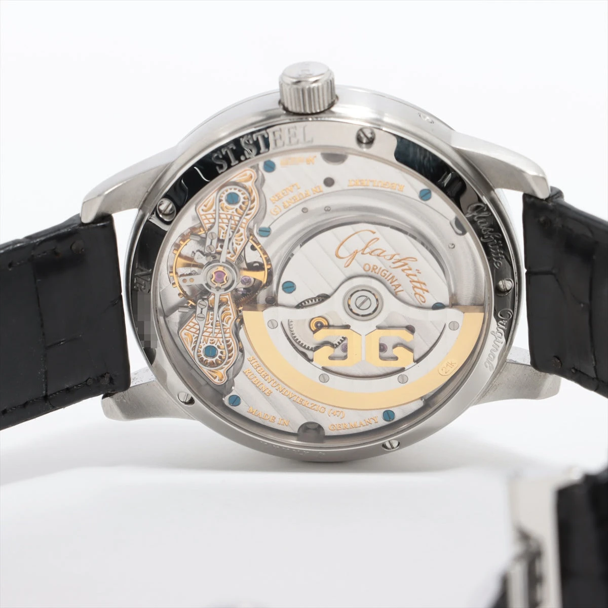 グラスヒュッテオリジナル パノマティックルナ 90-02-02-02-04 SS×革
