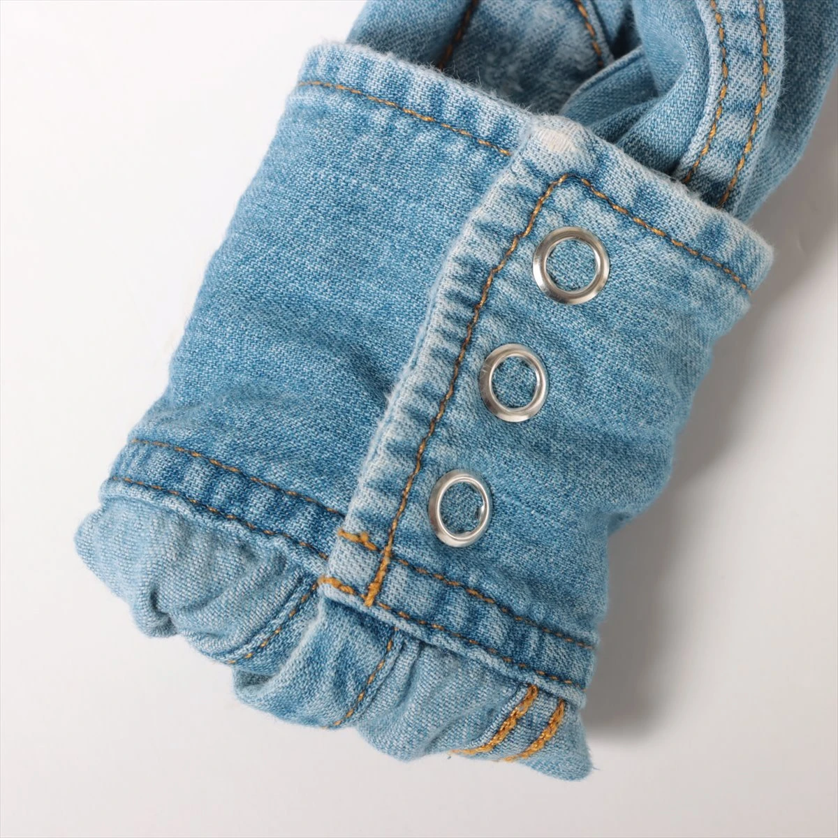 サンローランパリ 18年 コットン デニムシャツ S メンズ ブルー 560476