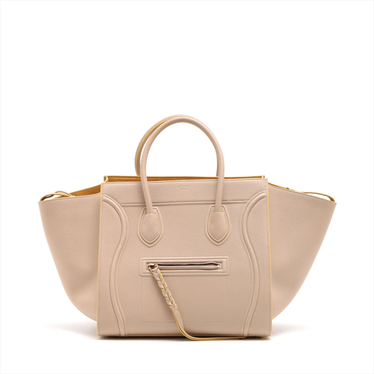 セリーヌ ラゲージ ファントム レザー ハンドバッグ ベージュ A2229865  