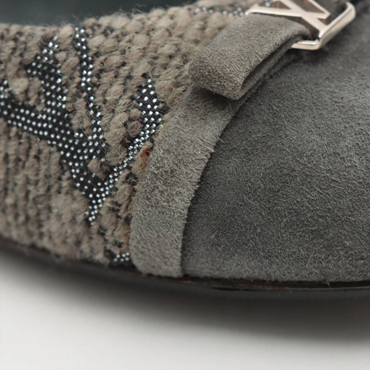 LOUIS VUITTON パンプス　レディース　38 1/2 グレー×ベージュ LOUIS VUITTON パンプスレディース38 1/2 グレー×ベージュ