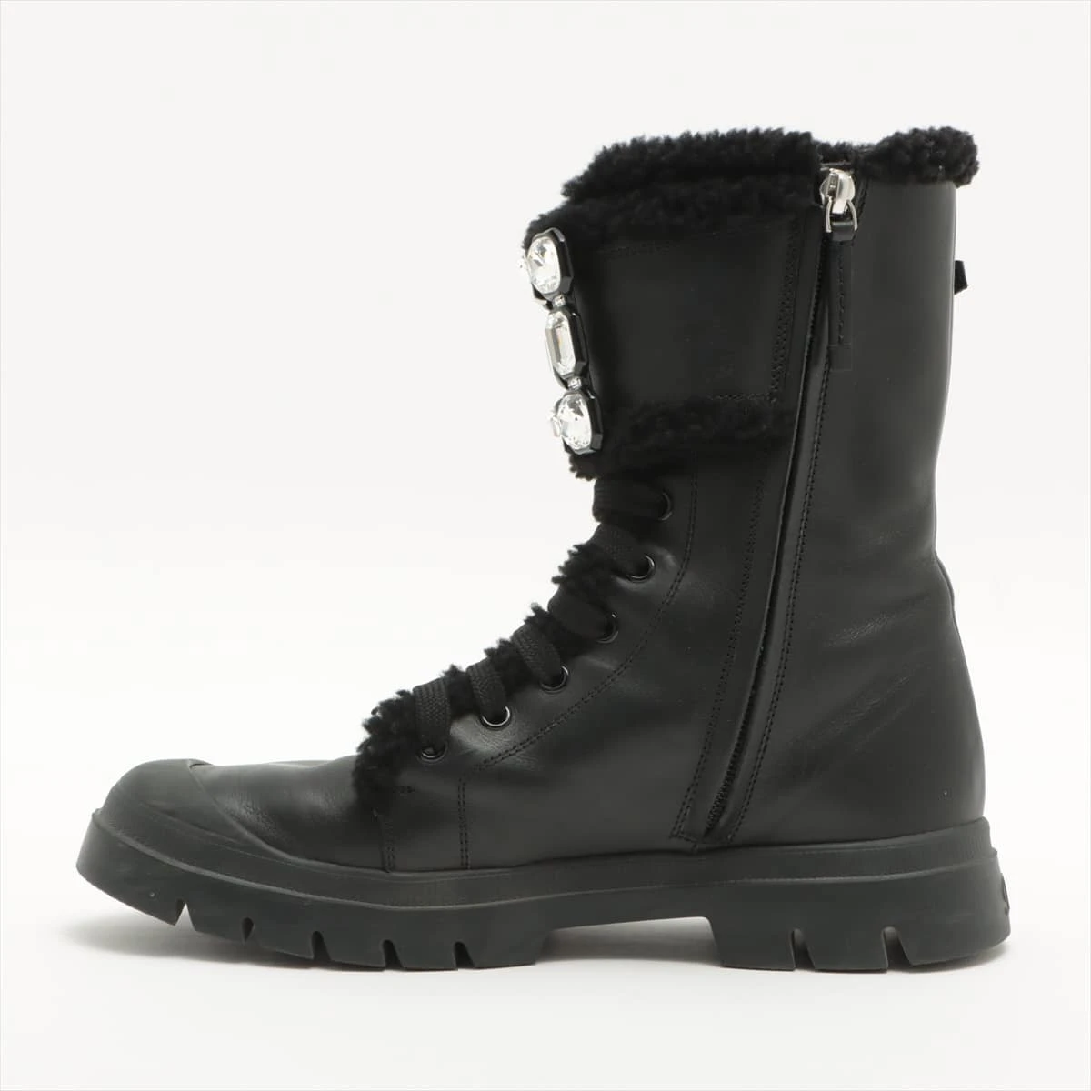 新品未使用　ロジェヴィヴィエ　ブーツ ロジェ ヴィヴィエ レザー ブーツ 38 レディース ブラック PI028546