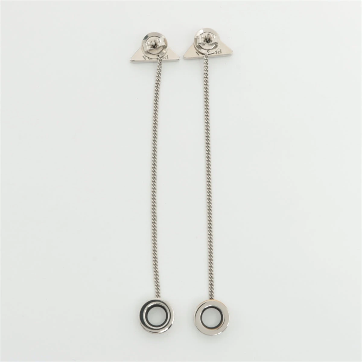 プラダ ピアス(両耳用) メタル×ラインストーン シルバー