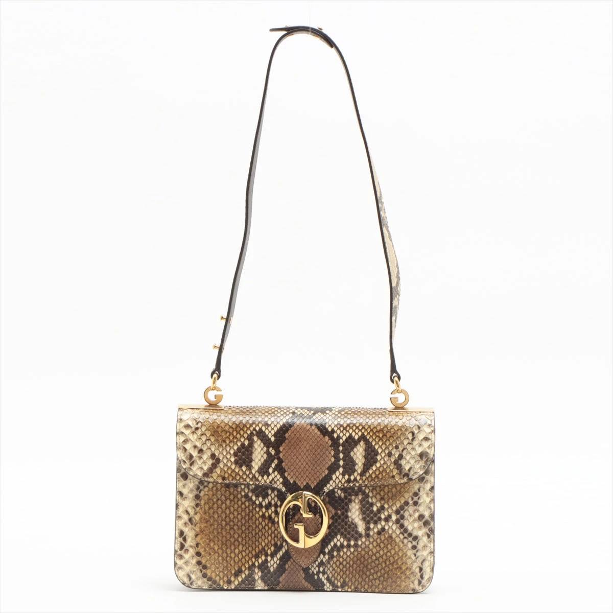 グッチ パイソン ショルダーバッグ ベージュ 277522 ミラー付き  