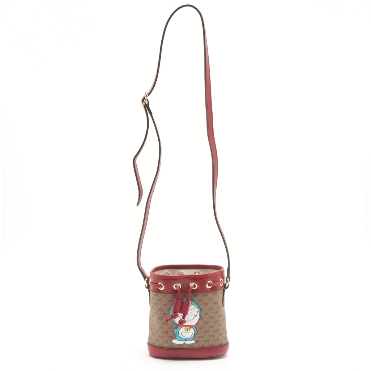 ドラえもん×GUCCI ミニGGスプリーム　ショルダーバッグ　647801 最終特価品【GUCCI/グッチ】 647801 GUCCI×ドラえもんコラボ