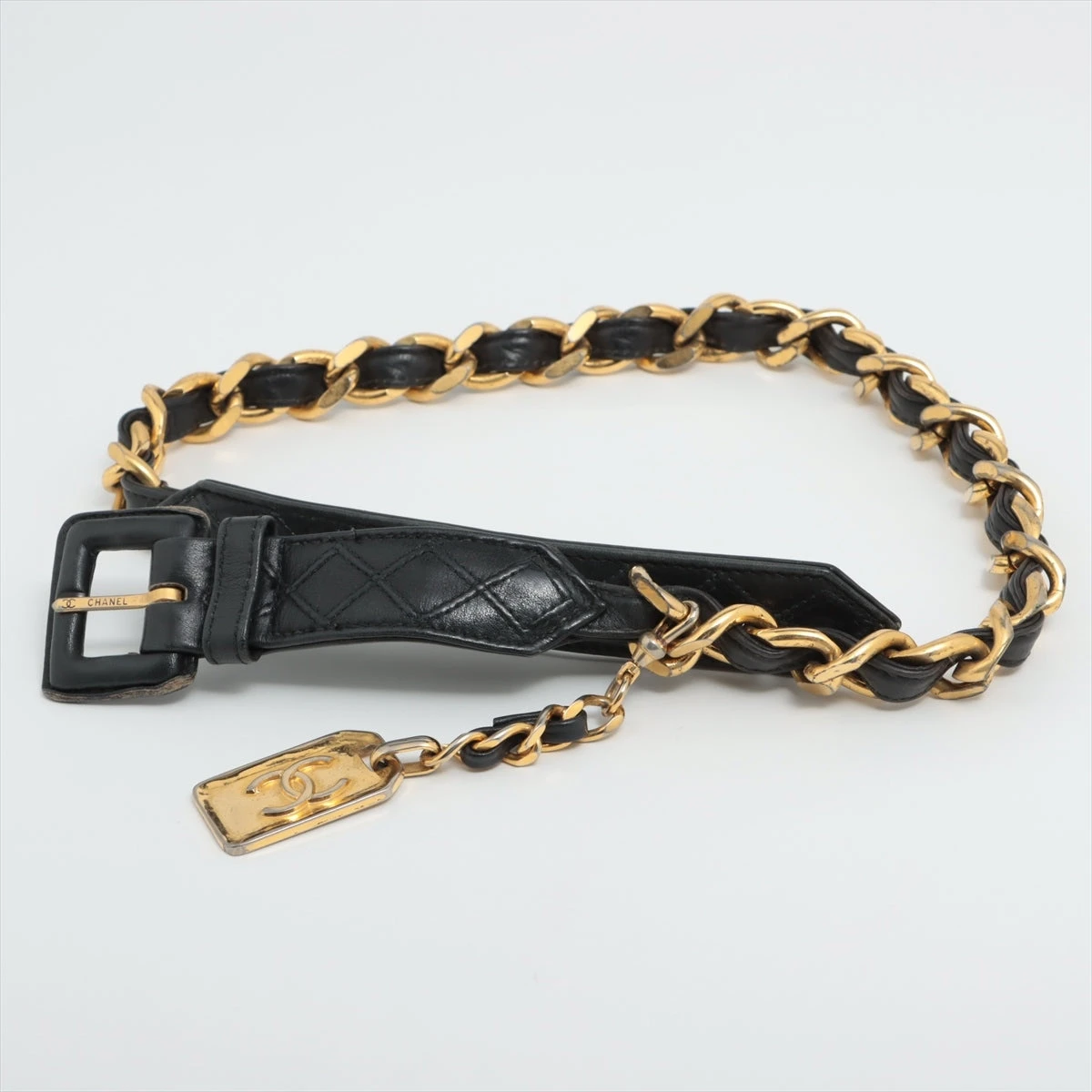 CHANEL 31 RUE CAMBON チェーンベルト GP×レザー □CHANEL シャネル 31 RUE CAMBON GP×レザー チェーンベルト