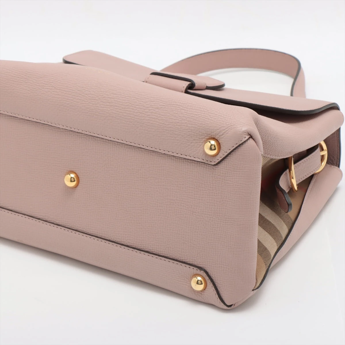 バーバリー レザー 2WAYショルダーバッグ ピンク AP040238｜中古