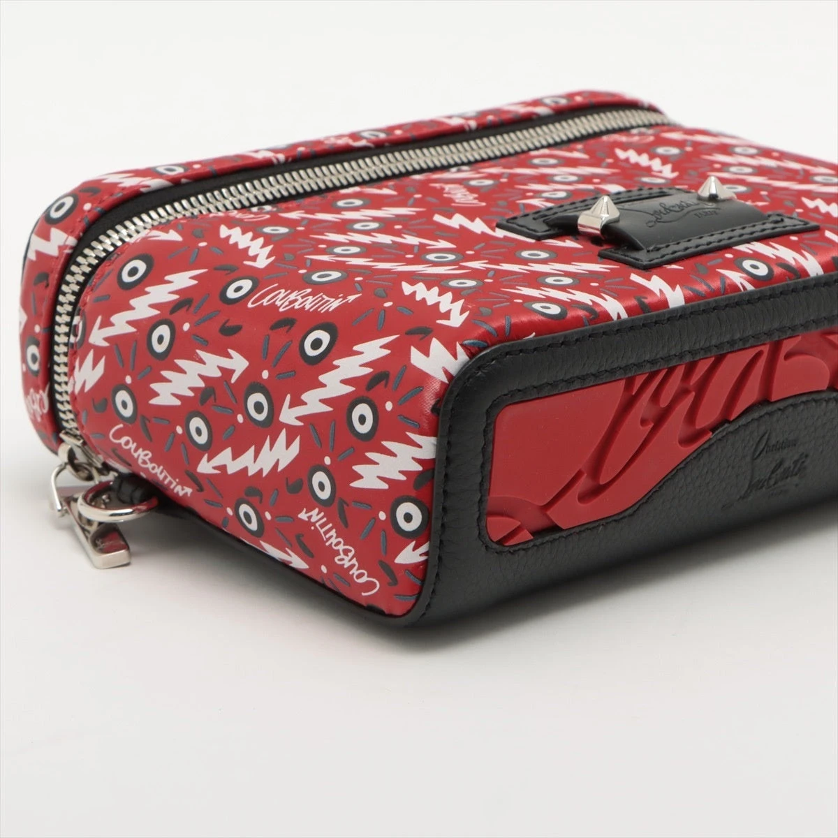 クリスチャンルブタン キピポーチ ナイロン×レザー 2WAYショルダー