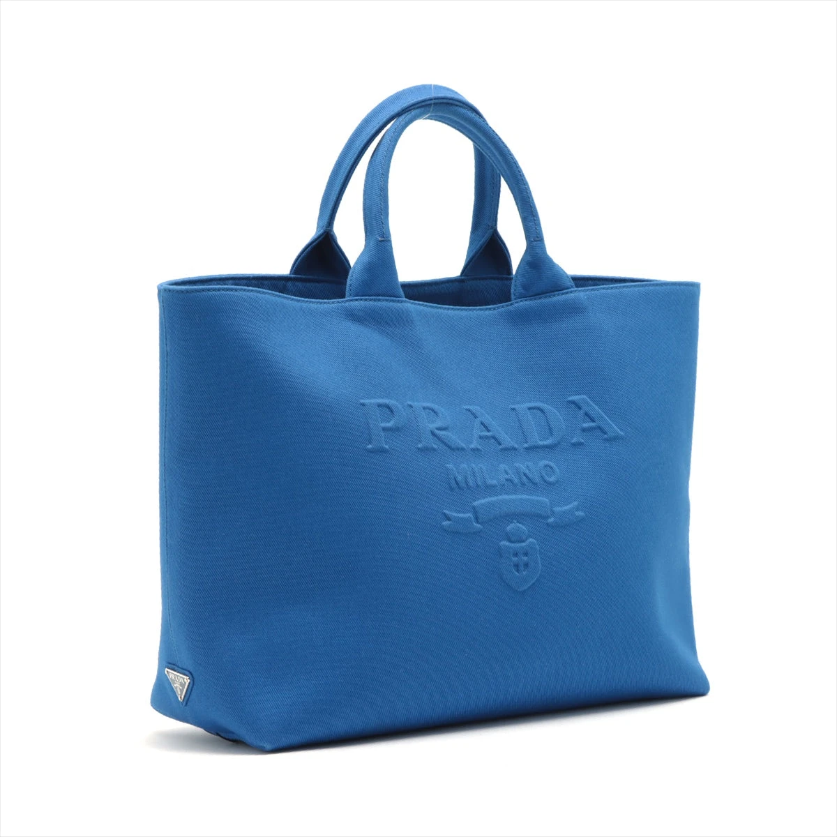 PRADA プラダ カナパ トートバッグ バケツ型 キャンバス ブルー
