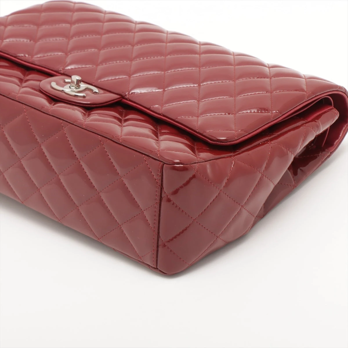 シャネル デカマトラッセ パテントレザー ダブルフラップ ダブル