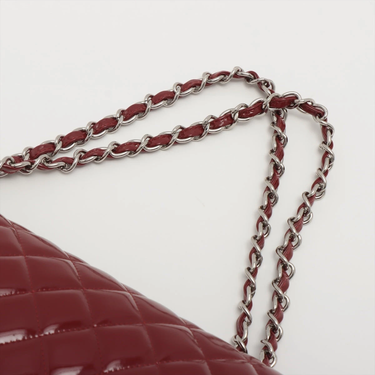 シャネル デカマトラッセ パテントレザー ダブルフラップ ダブル