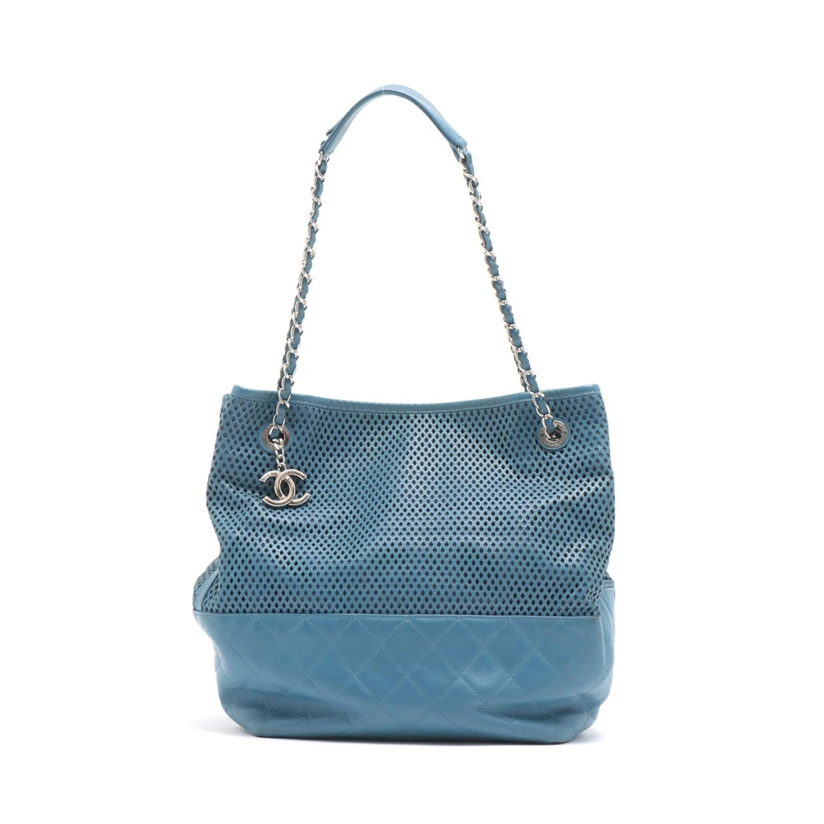 シャネル 0番台 ココマーク マトラッセ ラムスキン チェーン トートバッグ