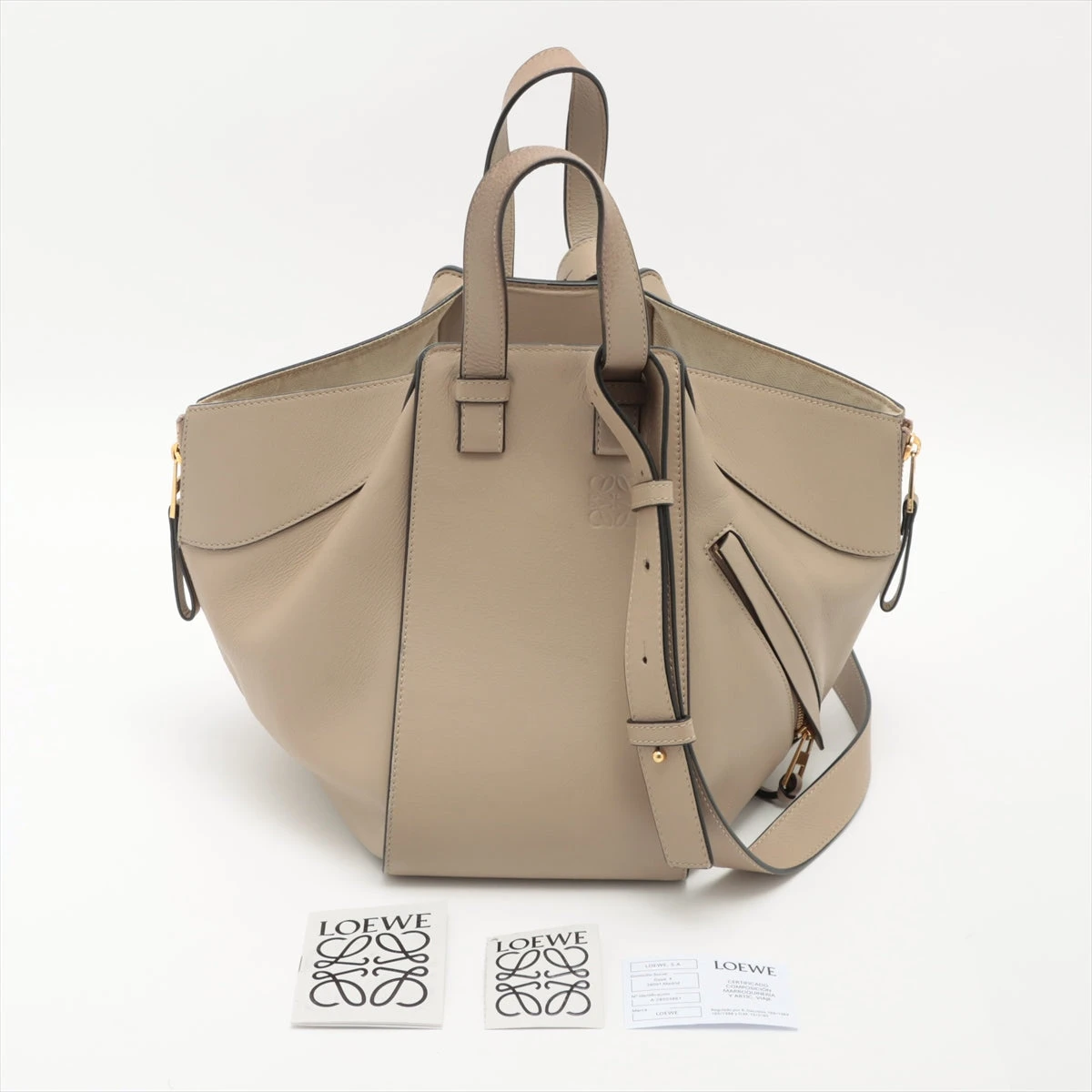 【美品】一点ものLOEWE ハンモックスモール グレージュ レザー ハンドバッグ 楽天市場】LOEWE ロエベ ハンモックバッグ スモール