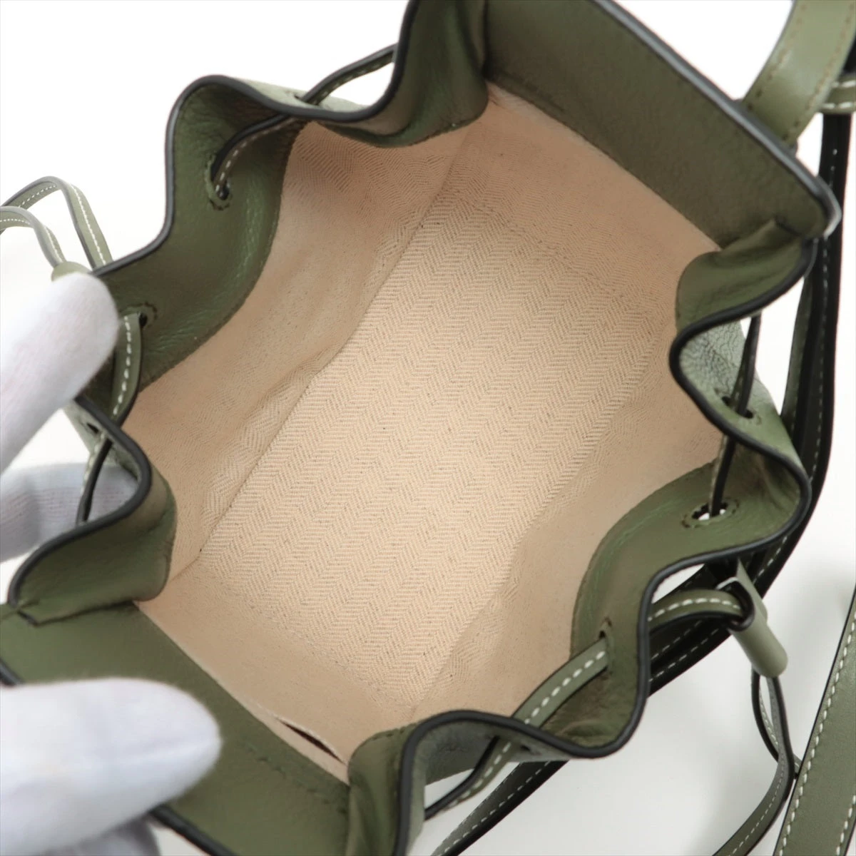 ロエベ ハンモック ドローストリングミニ レザー 2WAY