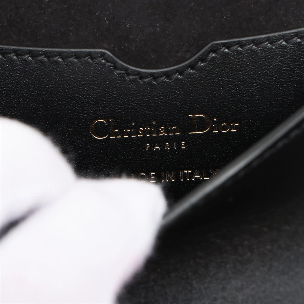 ✨美品✨ChristianDiorブラック レザー ショルダーバッグ* 極美品✨クリスチャン・ディオール ショルダーバッグ レザー