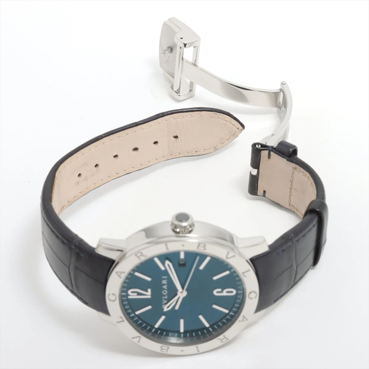 ブルガリ ブルガリブルガリ BB41S SS×革 AT 青文字盤 A2155888
