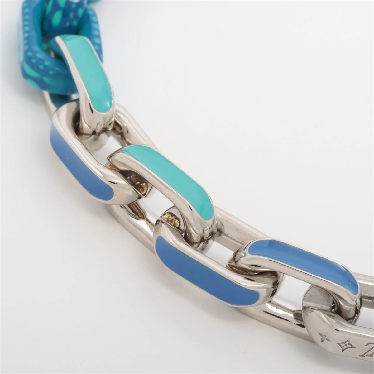 ヴィトン×草間彌生 LE0233 ブレスレット GP シルバー×ブルー スレ