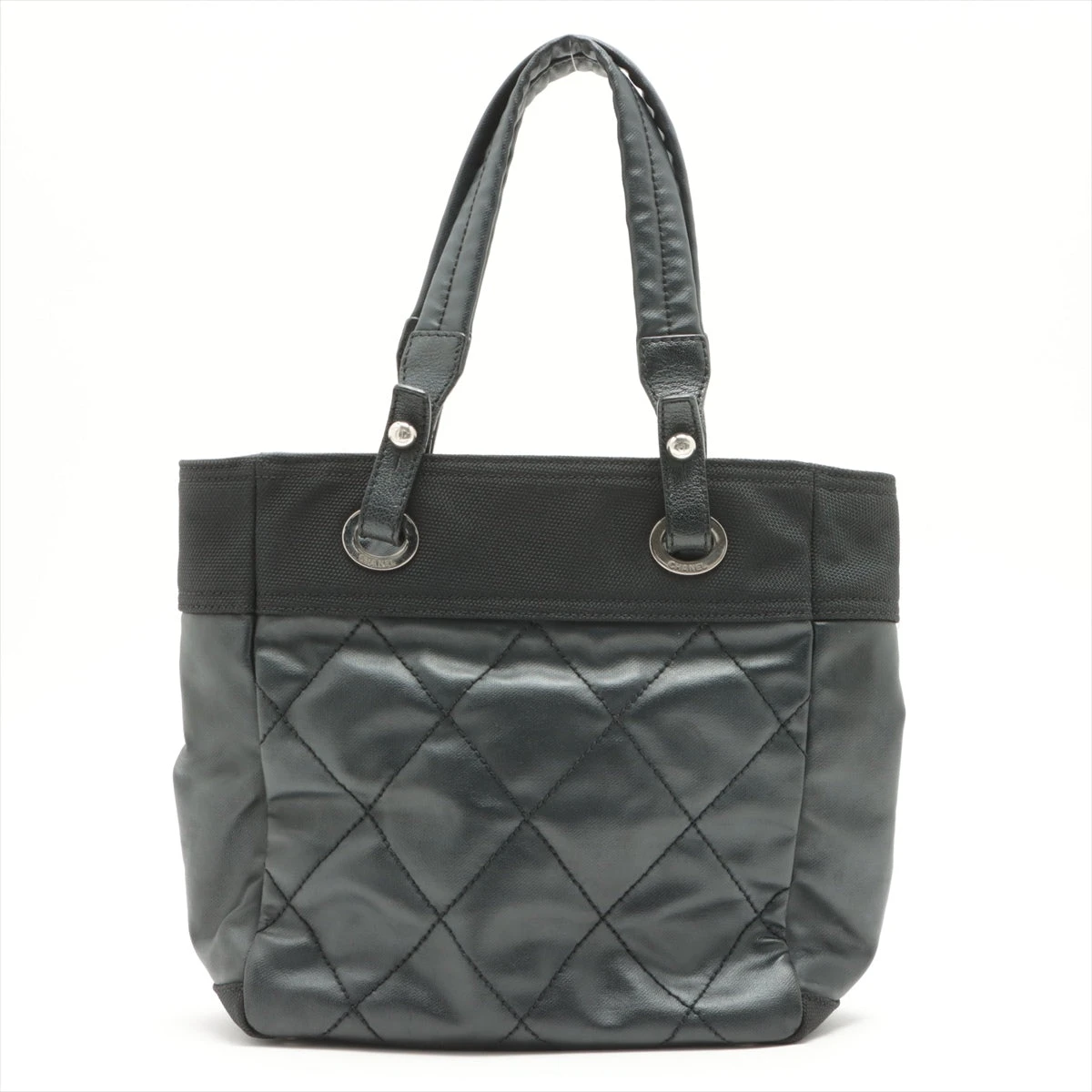 CHANEL　シャネル　パリビアリッツ　トートバッグ　キルティング CHANEL パリビアリッツ MM トートバッグ ブラック シルバー