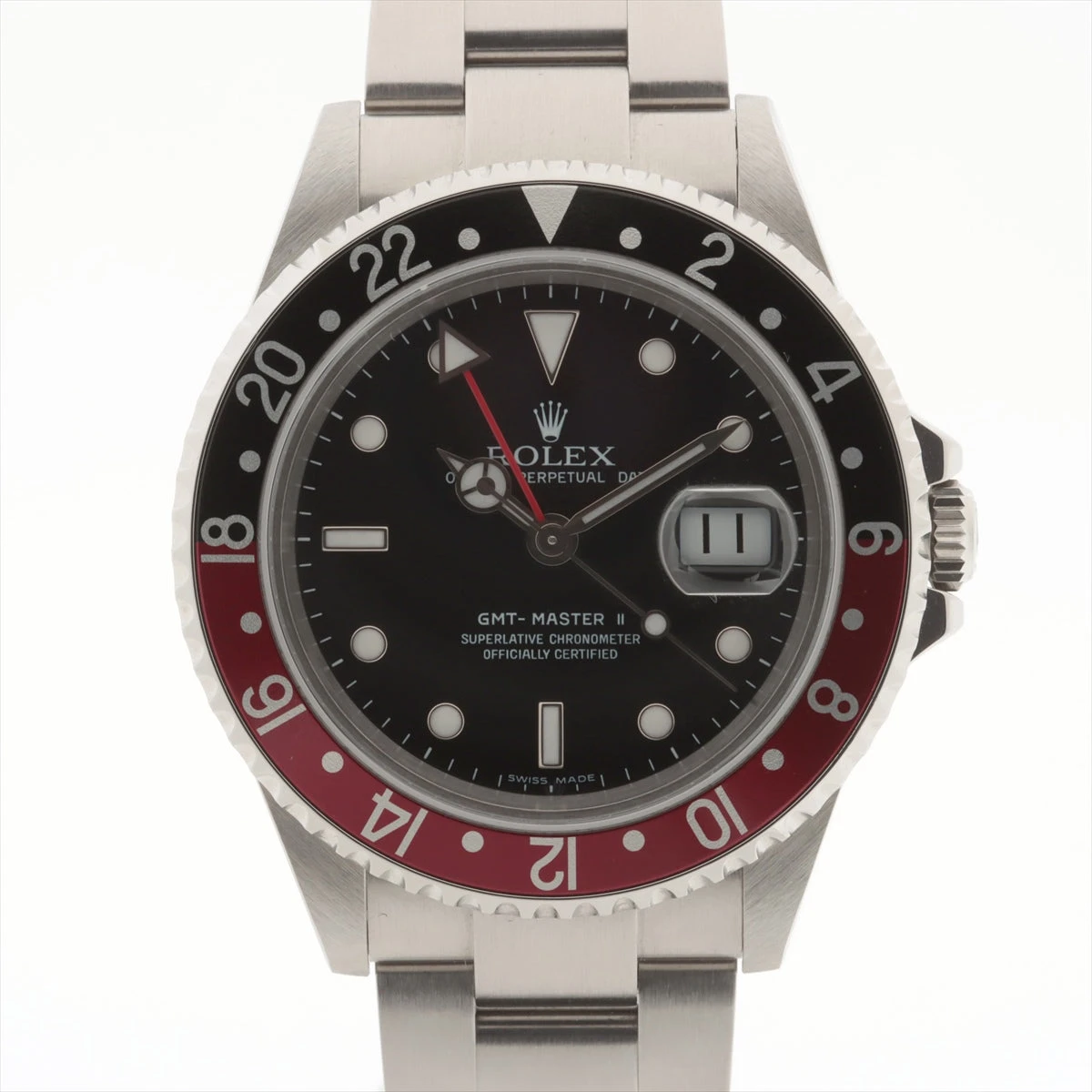 ロレックス GMTマスター Ⅱ 16710 D514646 SS AT 黒文字盤 あまりごまなし