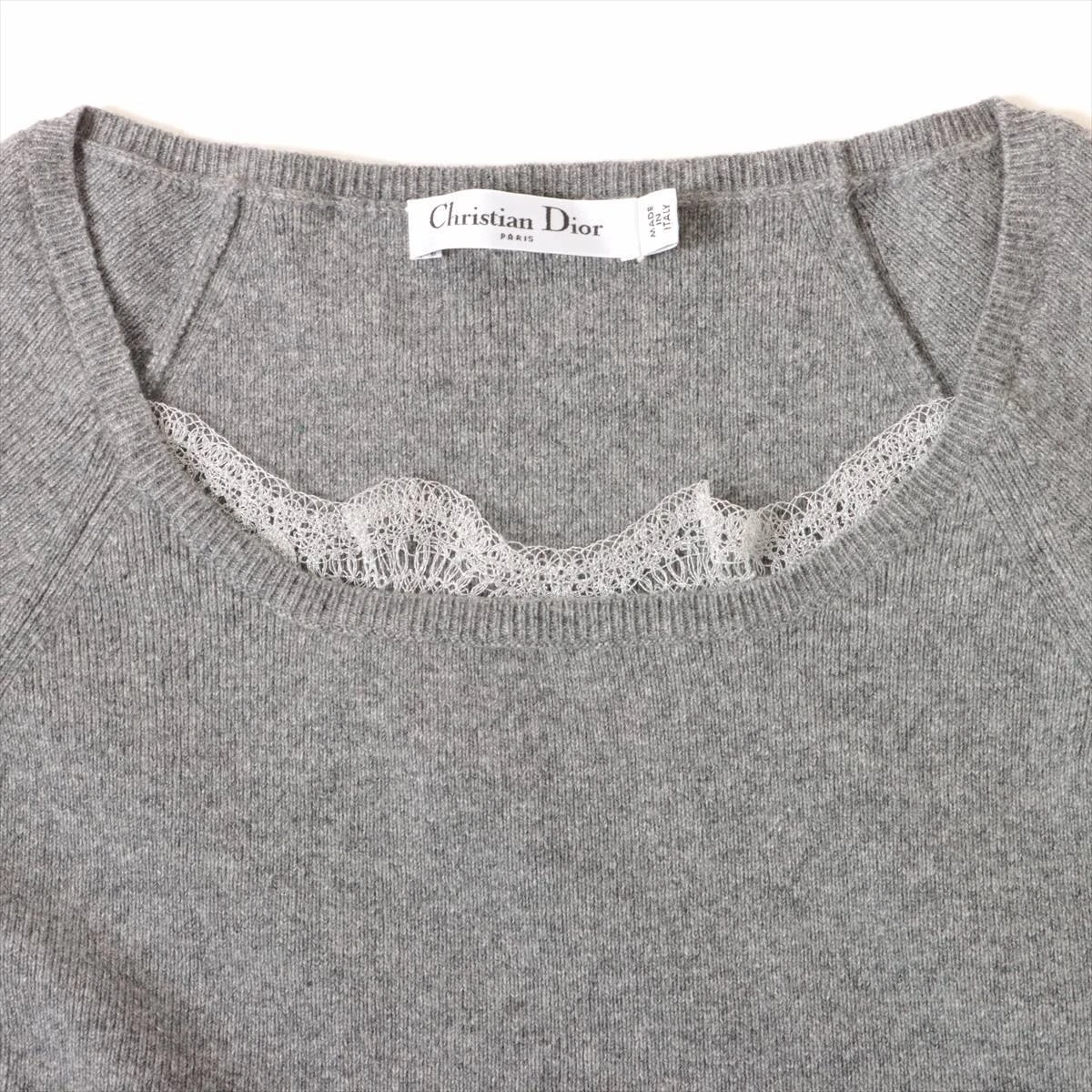 クリスチャンディオール カシミヤ×ナイロン ワンピース F34 グレー