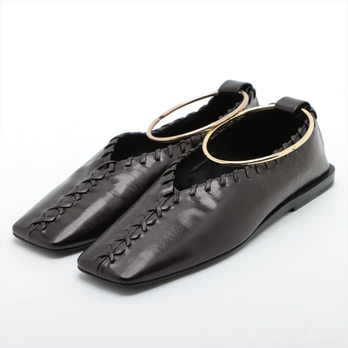 JIL SANDER フラットシューズ パンプス　37 楽天市場】Jil Sander ジルサンダー Square Toe Leather Ballet