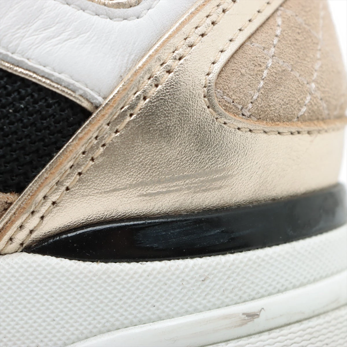 シャネル ココマーク メッシュ×レザー スニーカー 36 レディース