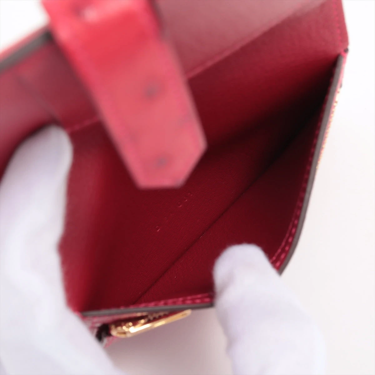 エルメス ベアンコンパクト オーストリッチ 財布 ブーゲンビリア