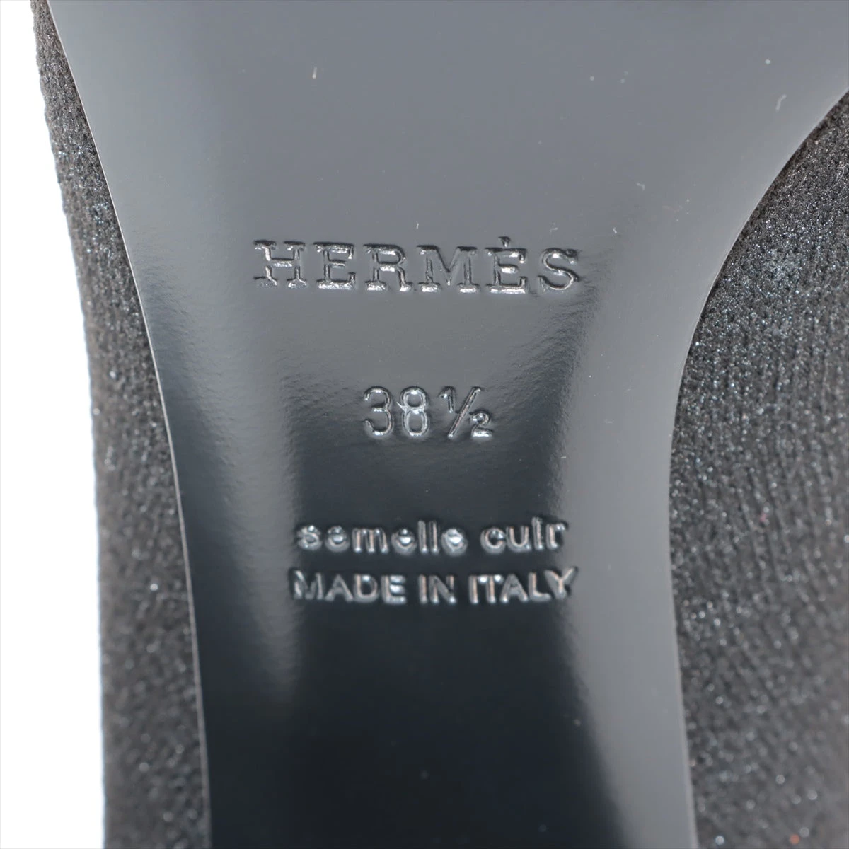 エルメス ヴォルヴェール ニット×レザー ショートブーツ 38 1/2