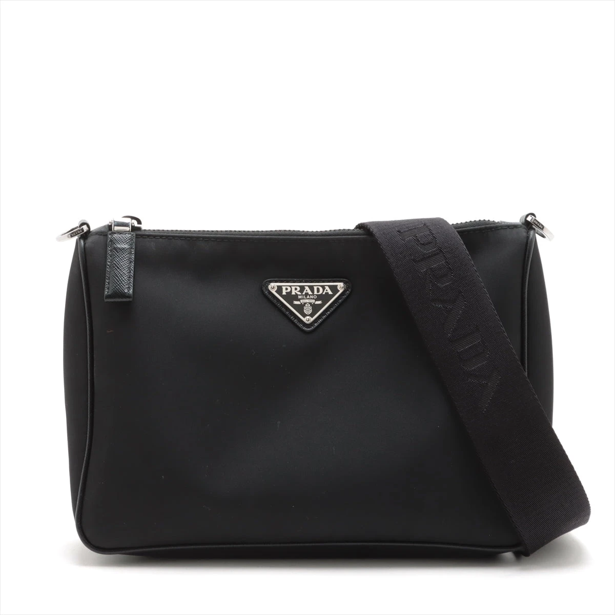 プラダ テスート ナイロン×レザー ショルダーバッグ ブラック AP046770  