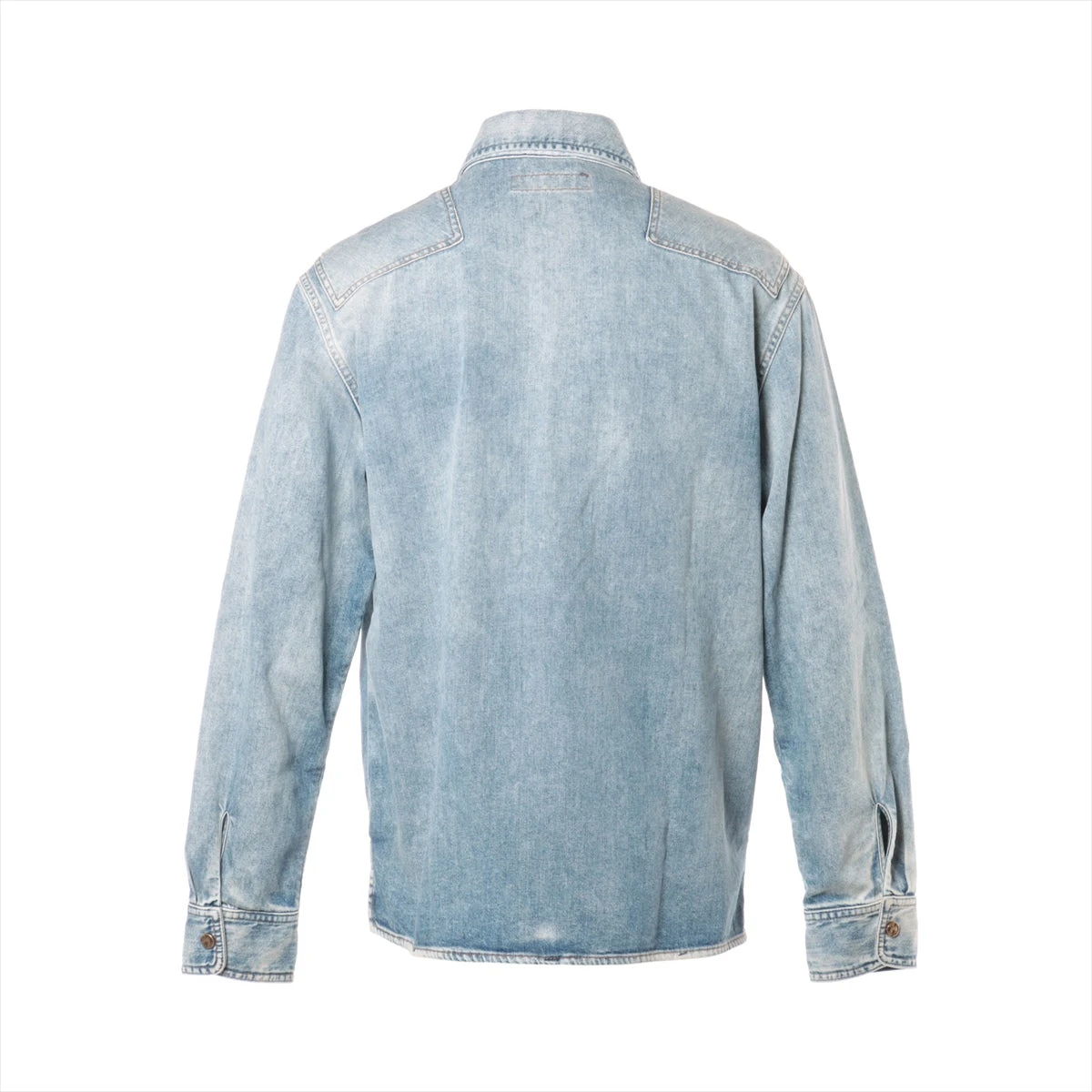 ヴィトン 22AW コットン デニムシャツ M メンズ ブルー RM222Q