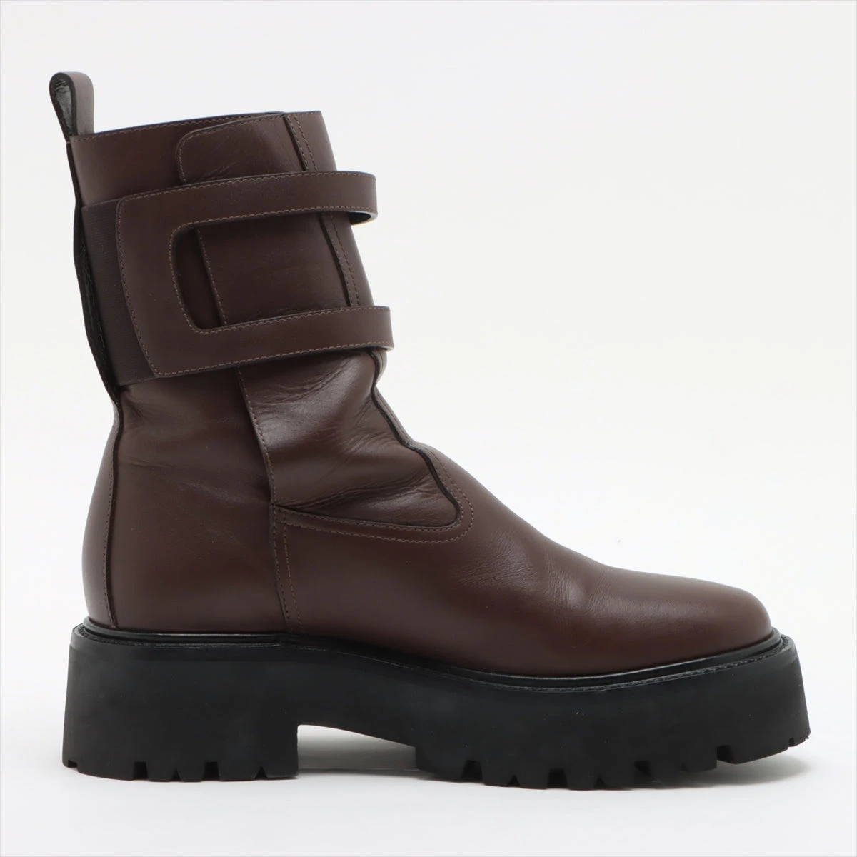 セリーヌ レザー ショートブーツ 39 レディース ブラウン 箱 袋あり