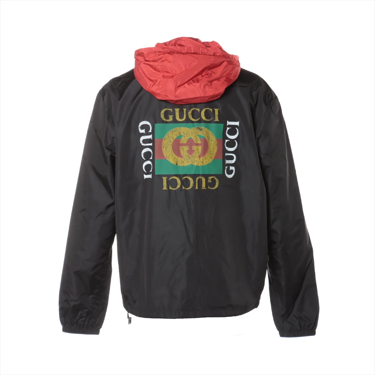 グッチ 18SS ナイロン ジャケット 52 メンズ ブラック 473302