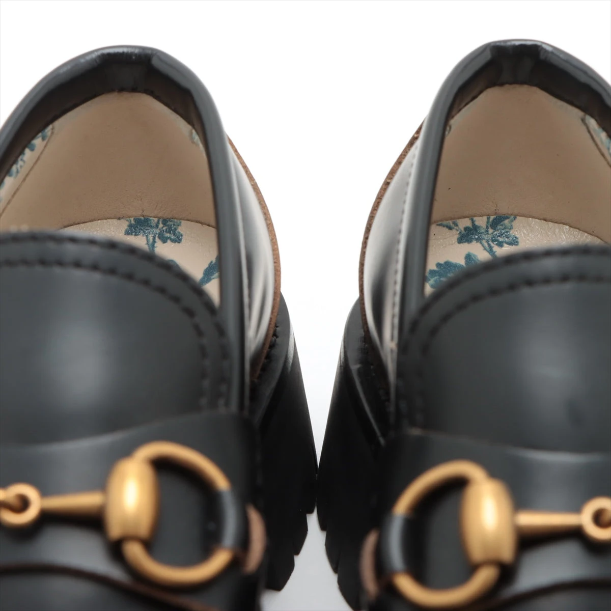 グッチ ホースビット レザー ローファー 35 1/2 レディース