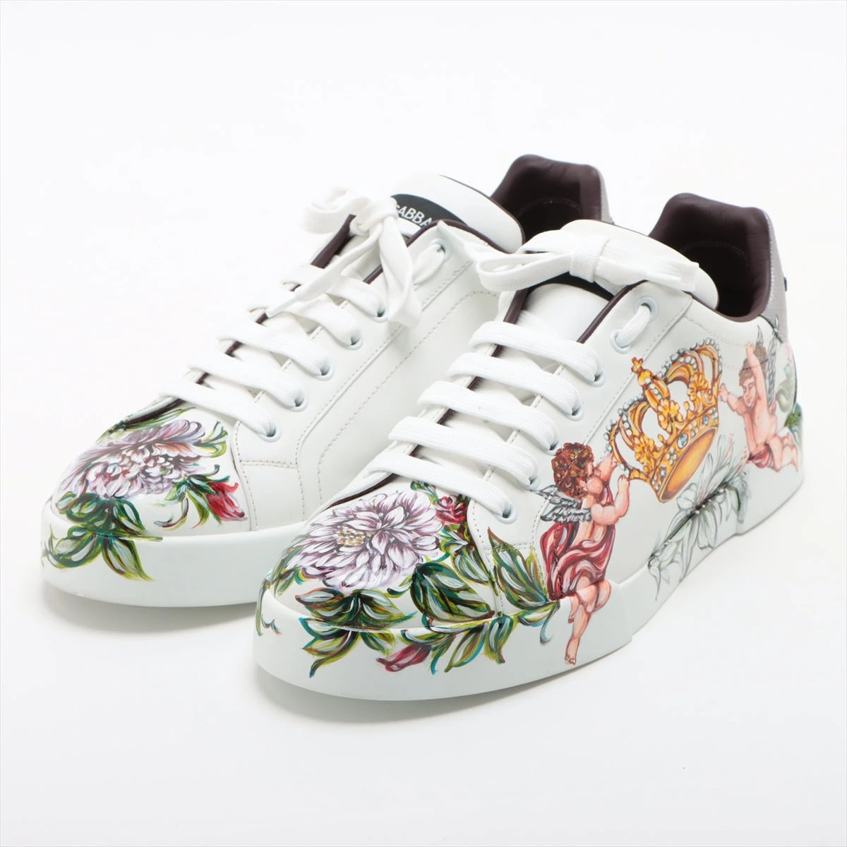 たかし様　　　　　ed1 ドルチェ&ガッバーナ スニーカー 白×赤×黒 サイズ8 極美品 DOLCE&GABBANA ドルチェアンドガッバーナ グラフィック