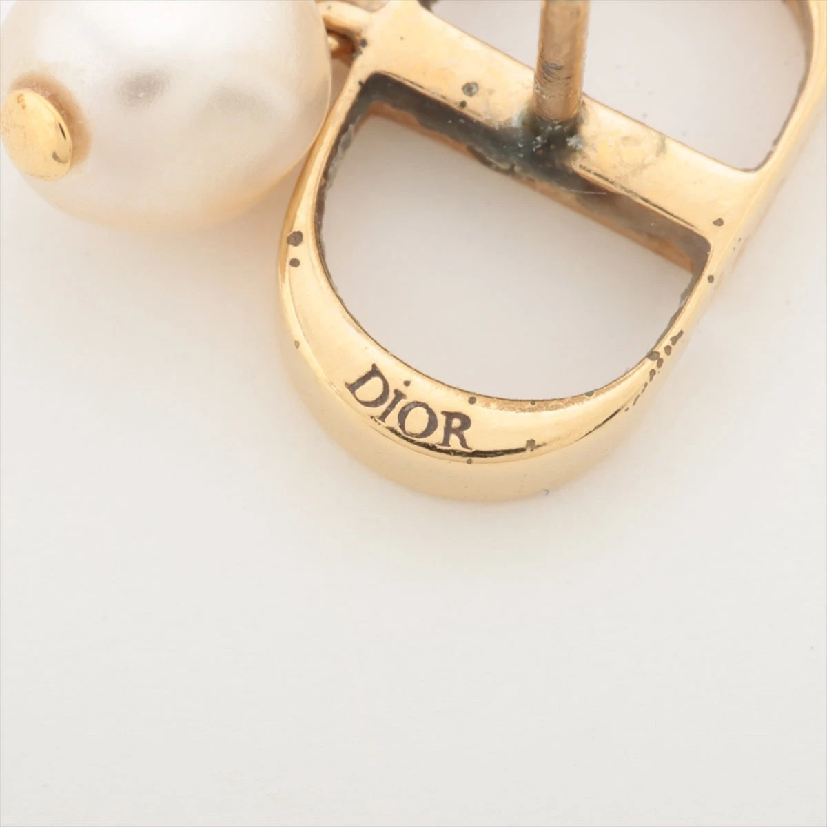 ディオール Petit CD プチCD ピアス(両耳用) GP×フェイクパール