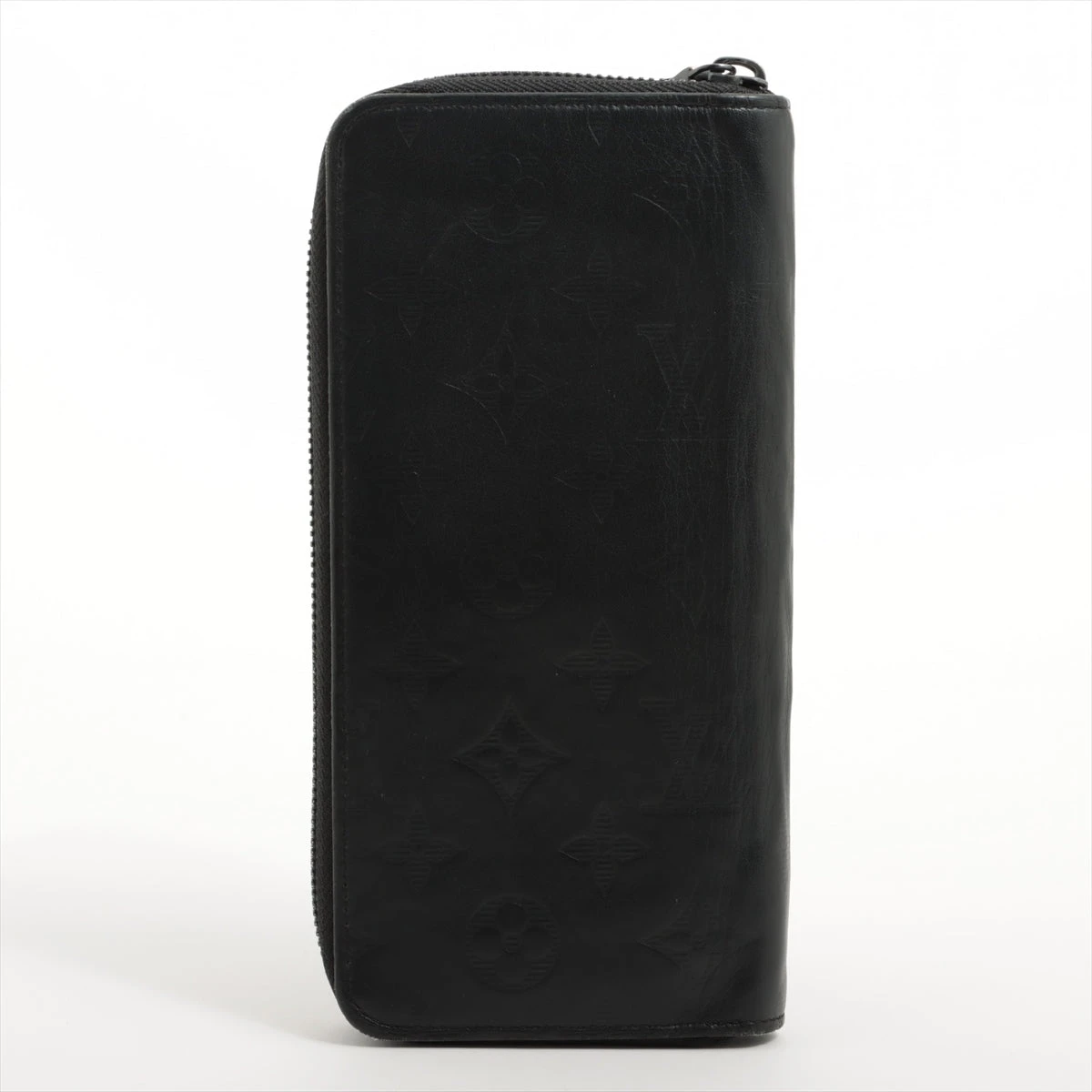 ヴィトン ジッピーウォレット ヴェルティカル シャドウ レザー ブラック 中古】ルイヴィトン LOUIS VUITTON ジッピーウォレット・ヴェル